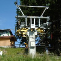 Bergstation des Korblifts Alp Fräkmünt-Fräkmüntegg, Juli 2006