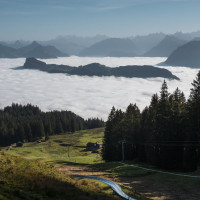 Schlepplift Fräkmüntegg mit Rodelbahn, Oktober 2022
