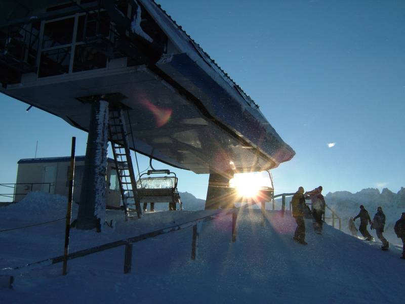 Bergstation der Sesselbahn Pardiel-Laufböden, Januar 2006