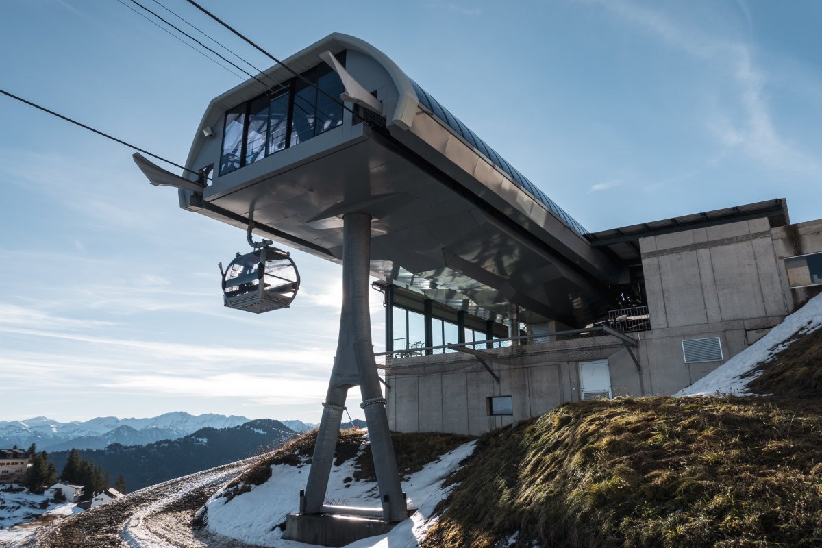 Bergstation der Kabinenbahn Bad Ragaz-Pardiel, Dezember 2022