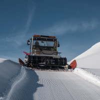 Pistenraupe im Skigebiet Pizol, Dezember 2022