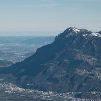 Panorama vom Skigebiet Pizol, Dezember 2022