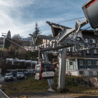 Talstation der Kabinenbahn Wangs-Maienberg-Furt, Dezember 2022