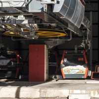 Talstation der Kabinenbahn Wangs-Maienberg-Furt, Dezember 2022