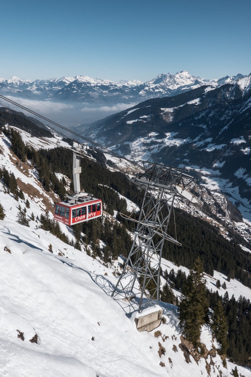 Luftseilbahn von Champéry zum Croix de Culet ins Skigebiet Portes du Soleil