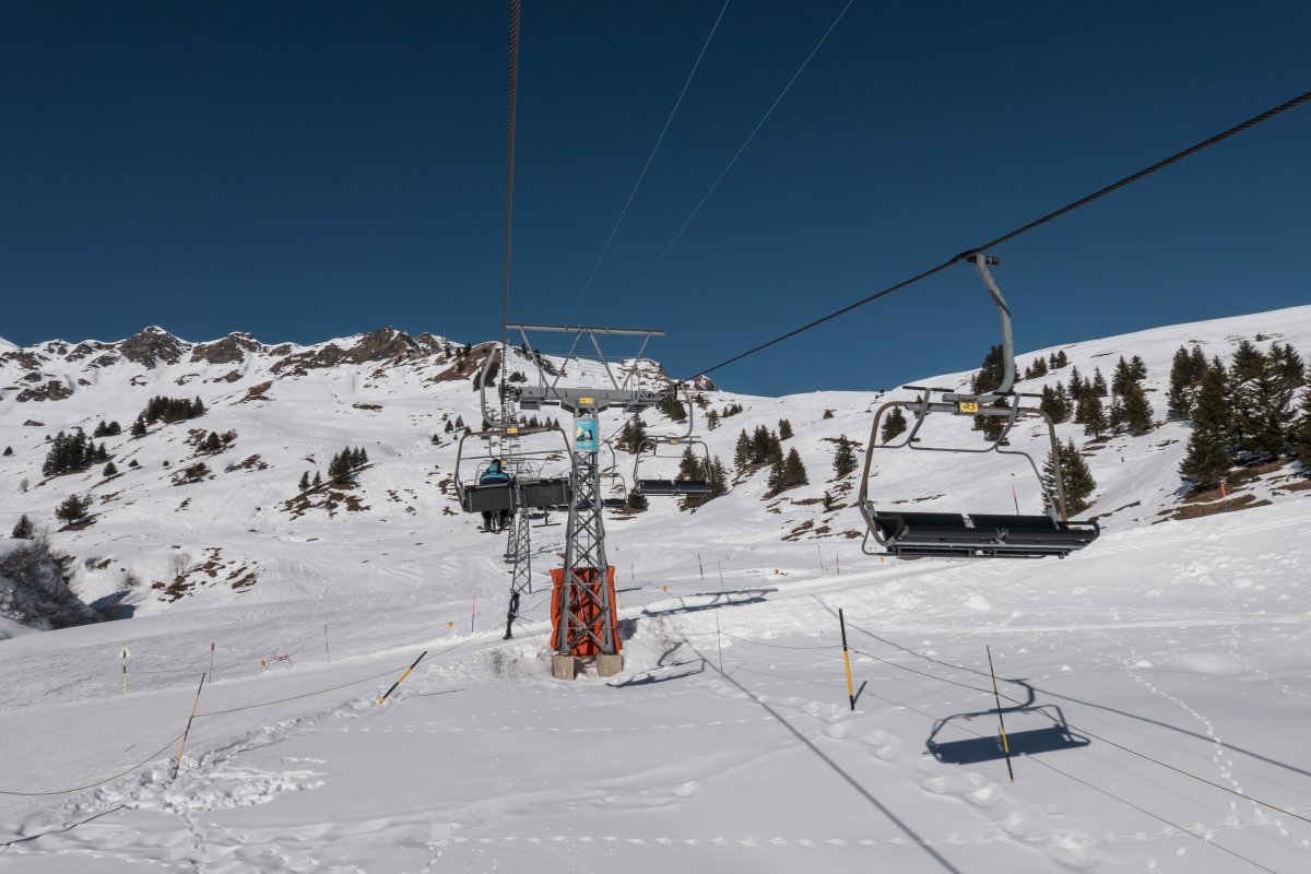 Sesselbahn Léchereuse-Pauvre Conche, Februar 2023