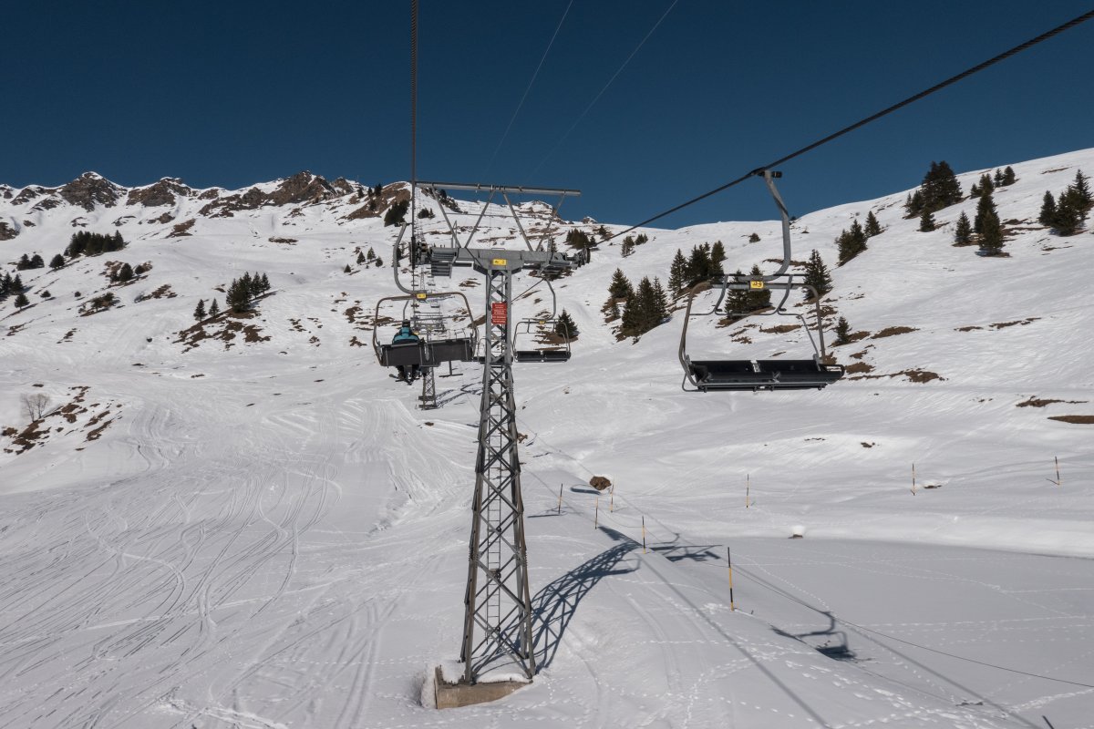 Sesselbahn Léchereuse-Pauvre Conche, Februar 2023