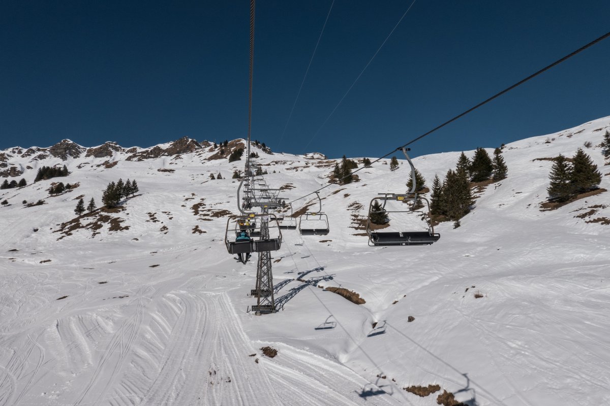Sesselbahn Léchereuse-Pauvre Conche, Februar 2023
