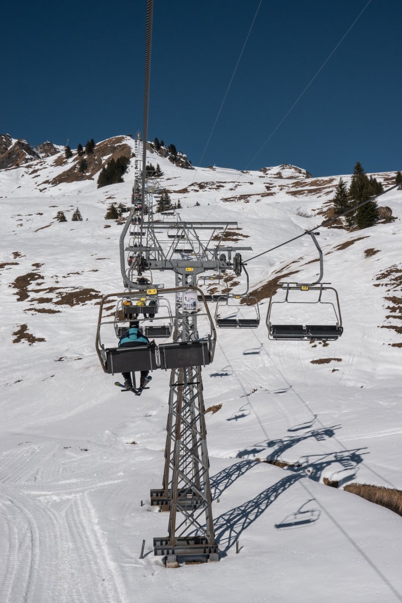 Sesselbahn Léchereuse-Pauvre Conche, Februar 2023