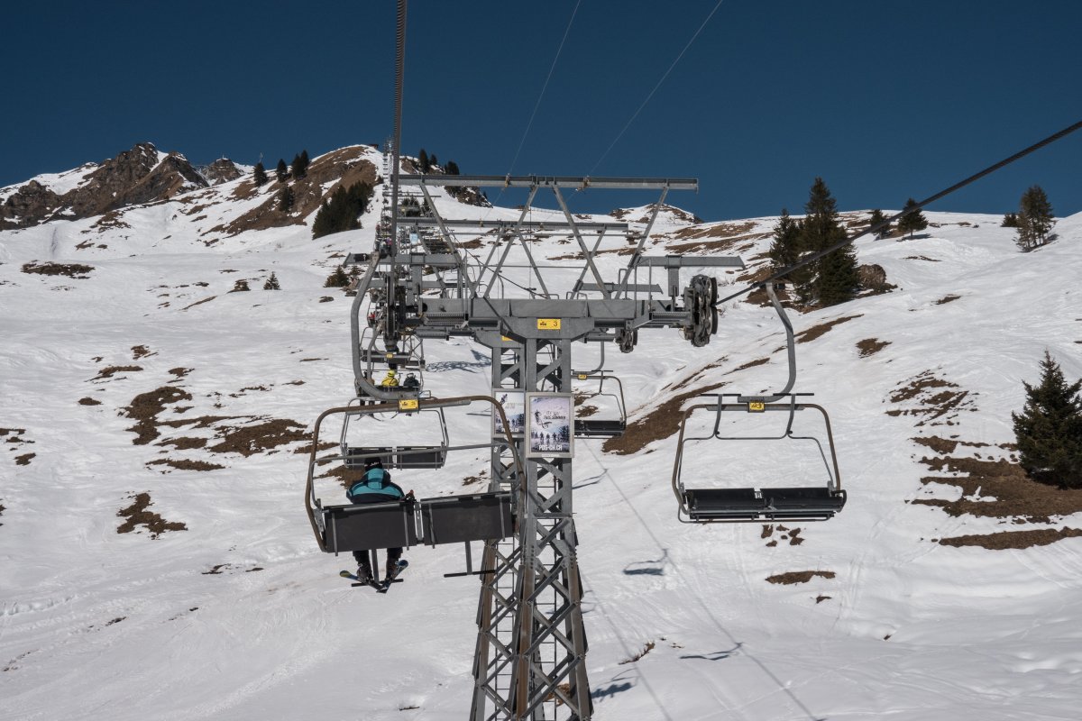 Sesselbahn Léchereuse-Pauvre Conche, Februar 2023