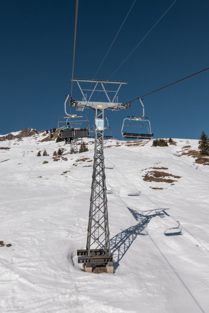 Sesselbahn Léchereuse-Pauvre Conche, Februar 2023