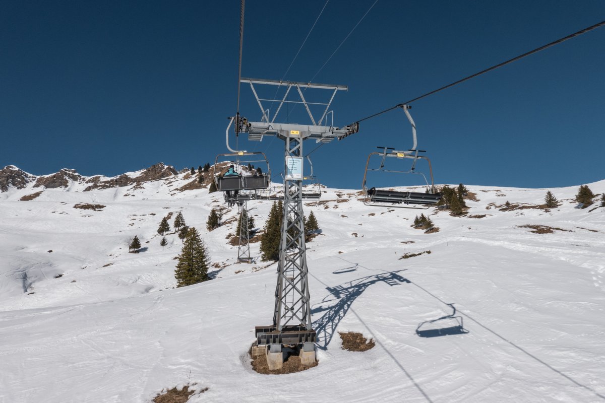 Sesselbahn Léchereuse-Pauvre Conche, Februar 2023
