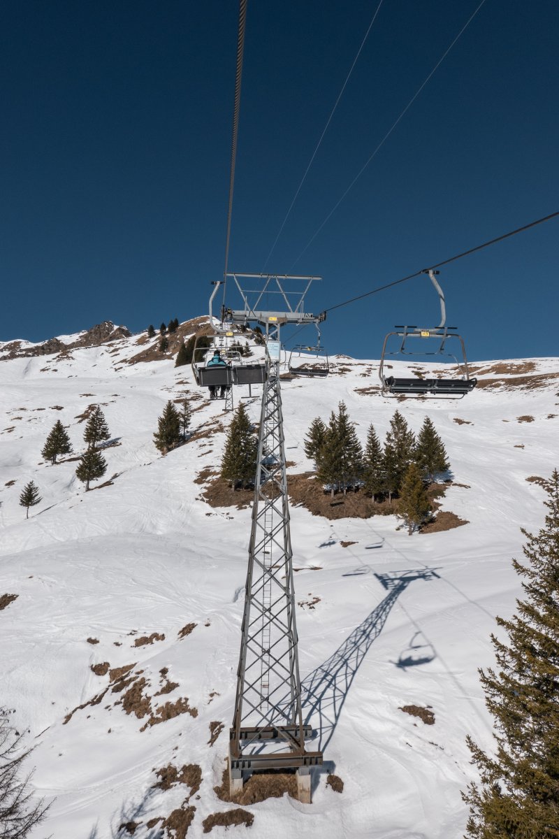 Sesselbahn Léchereuse-Pauvre Conche, Februar 2023