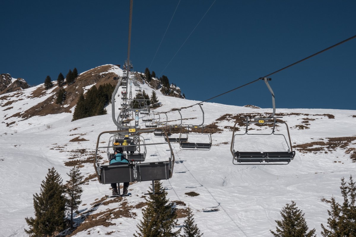 Sesselbahn Léchereuse-Pauvre Conche, Februar 2023