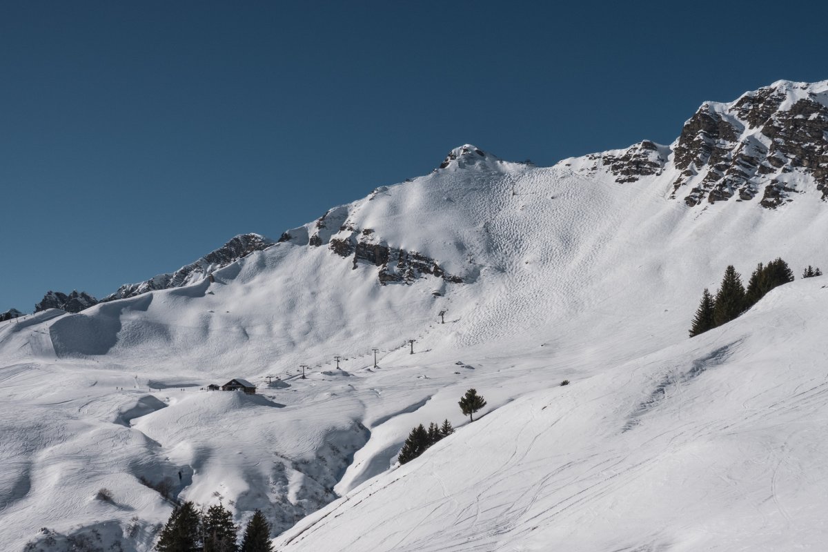 Blick zum Pas de Chavanette, Februar 2023