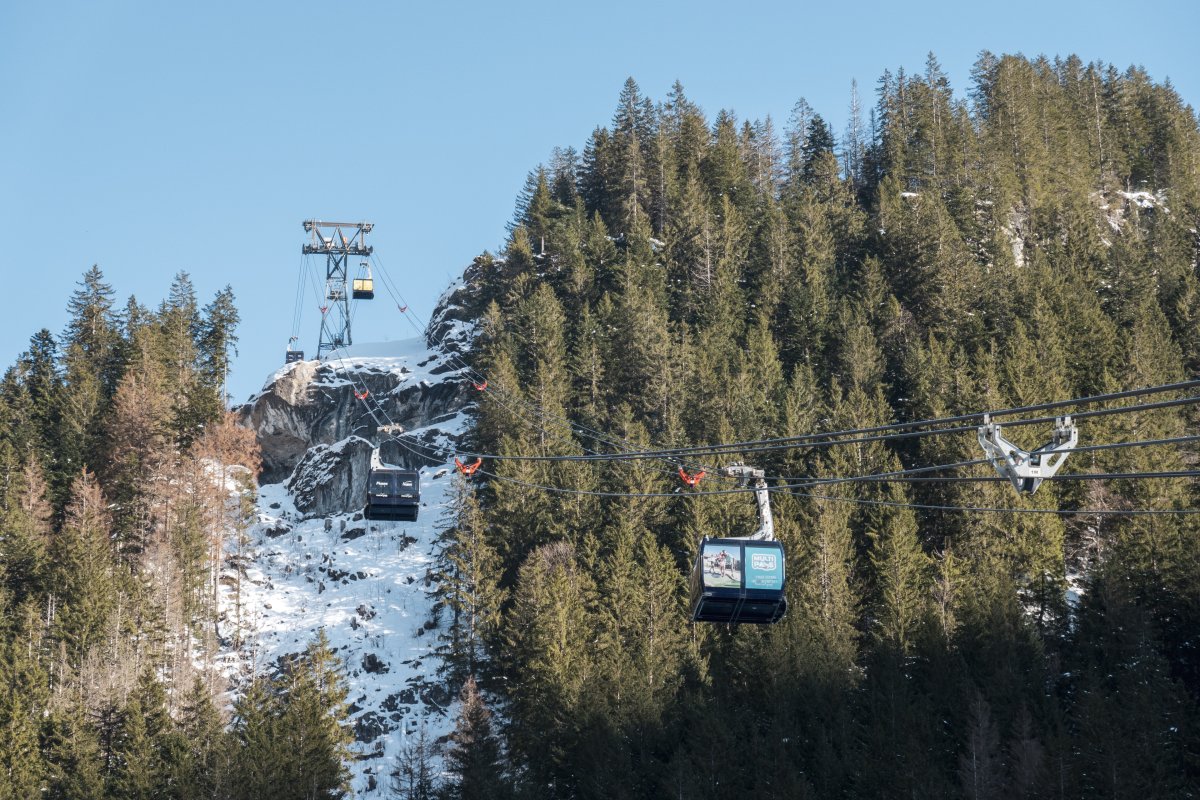 Zubringer-Seilbahn Prodrains nach Avoriaz