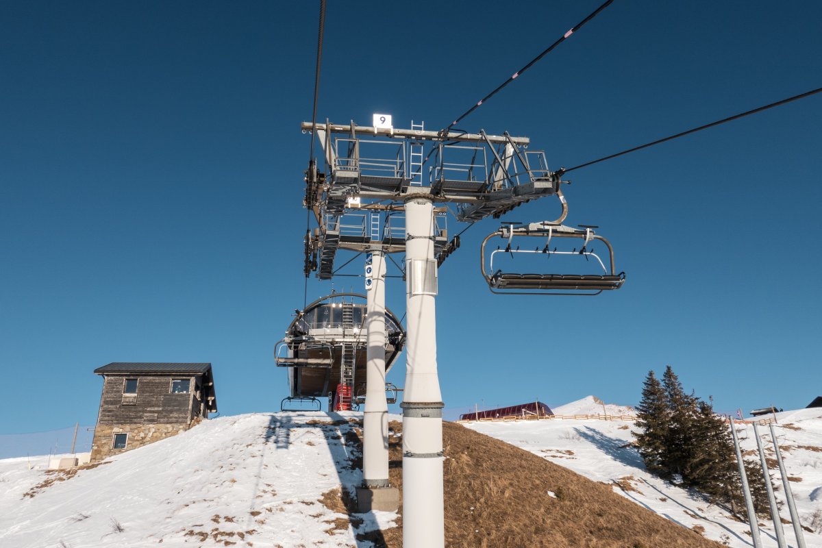 Bergstation der Sesselbahn Chaux Fleuri