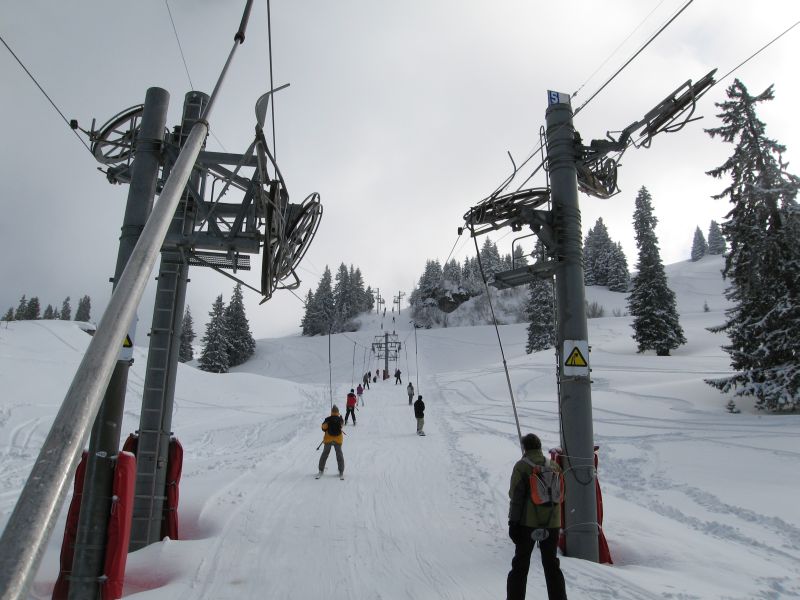 Kurve Schlepplift Chalet Neuf 1 und 2, März 2008