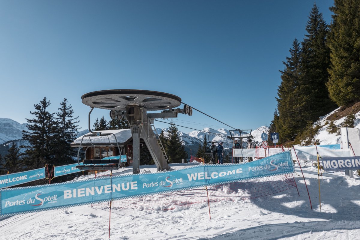 Bergstation der Sesselbahn Morgins-Les Têtes, Februar 2023