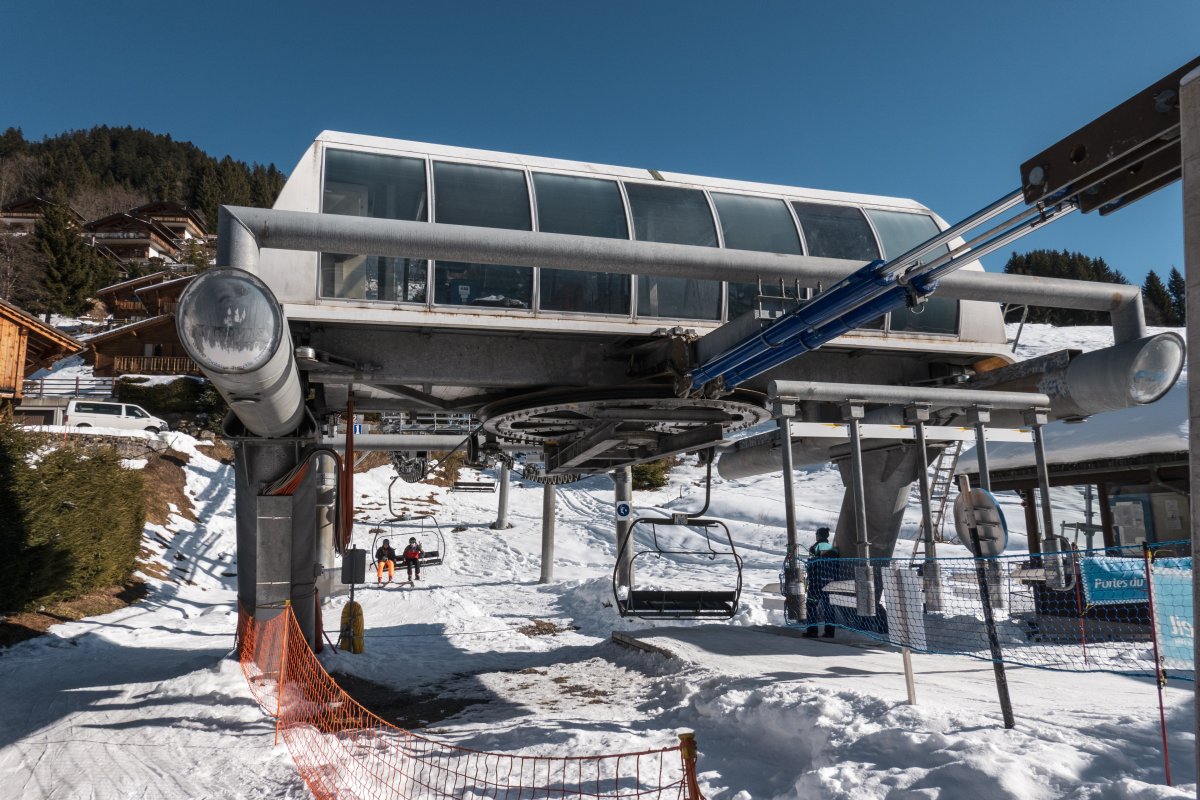 Talstation der Sesselbahn Morgins-Les Têtes, Februar 2023