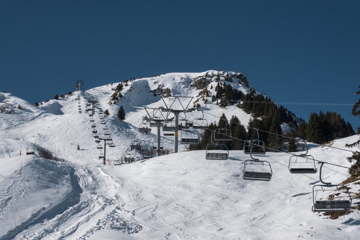Sesselbahn Champoussin-Aiguille des Champeys, Februar 2023