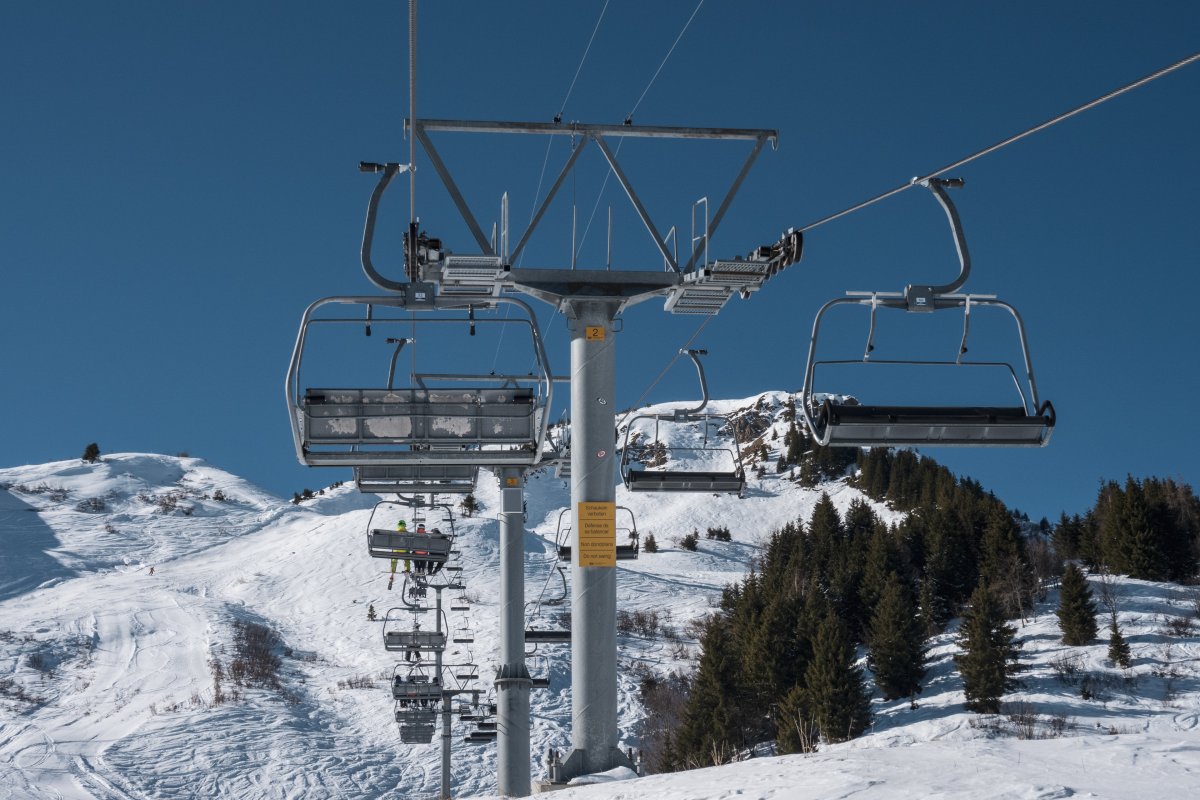 Sesselbahn Champoussin-Aiguille des Champeys, Februar 2023