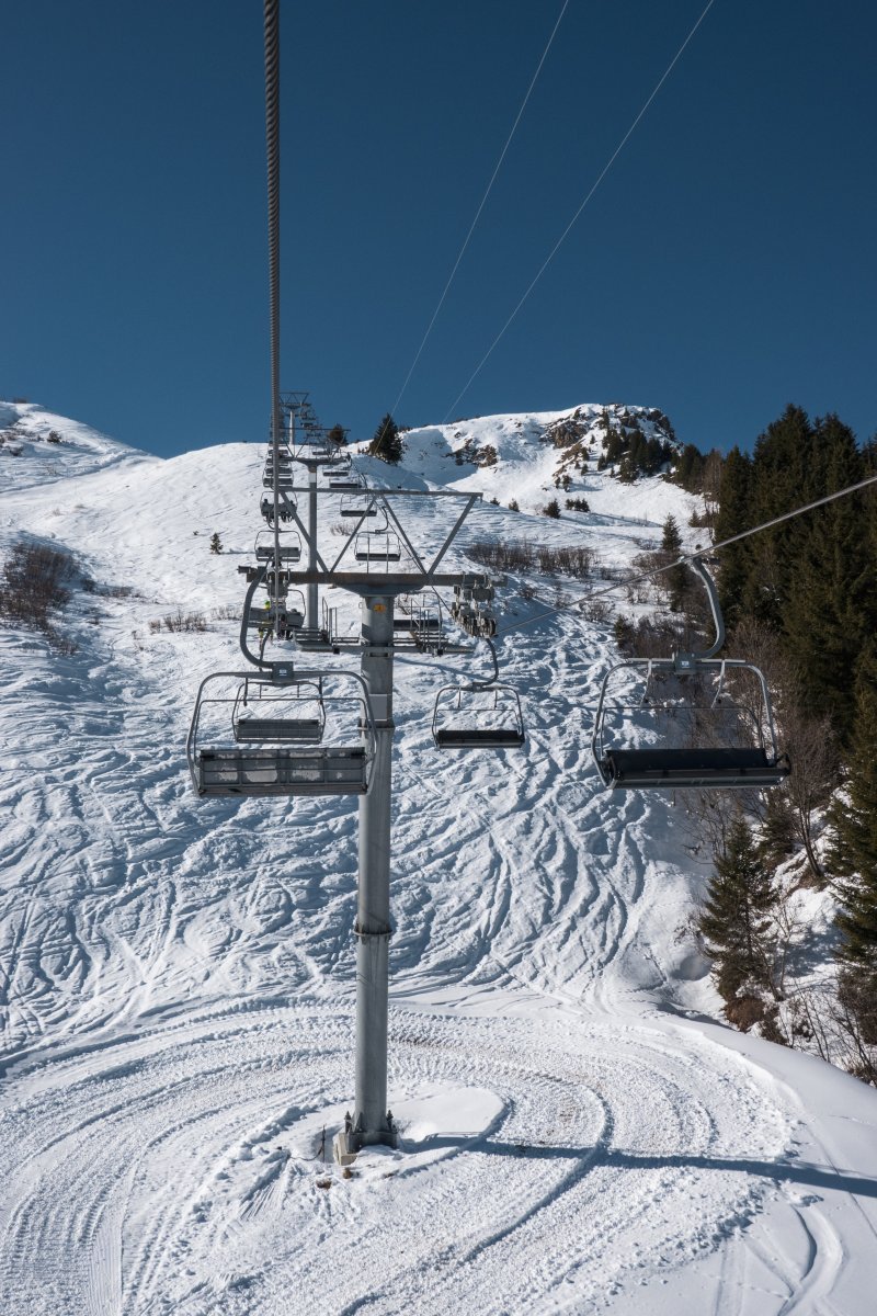 Sesselbahn Champoussin-Aiguille des Champeys, Februar 2023