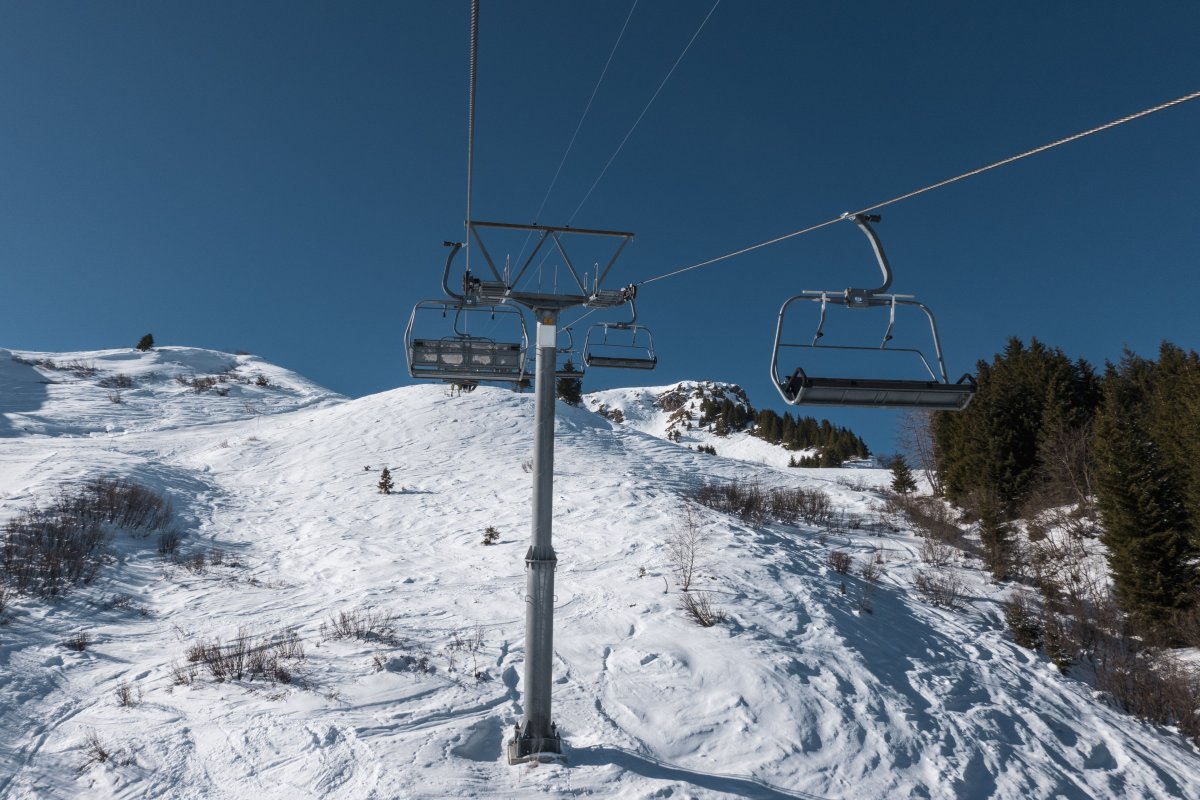 Sesselbahn Champoussin-Aiguille des Champeys, Februar 2023