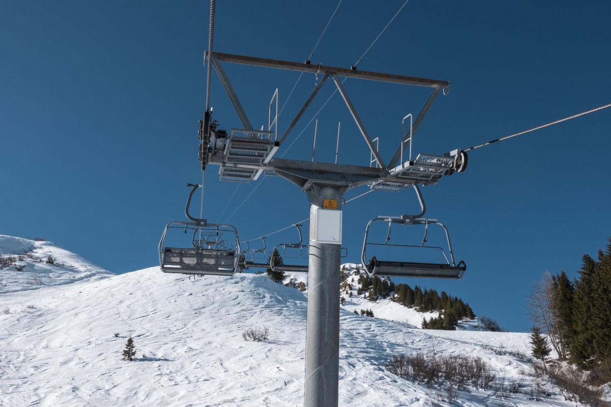 Sesselbahn Champoussin-Aiguille des Champeys, Februar 2023