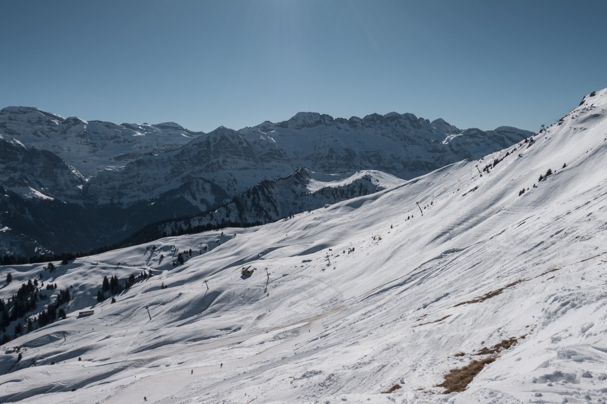 Sesselbahn En l'Eau-Pointe de l'Eau, Februar 2023