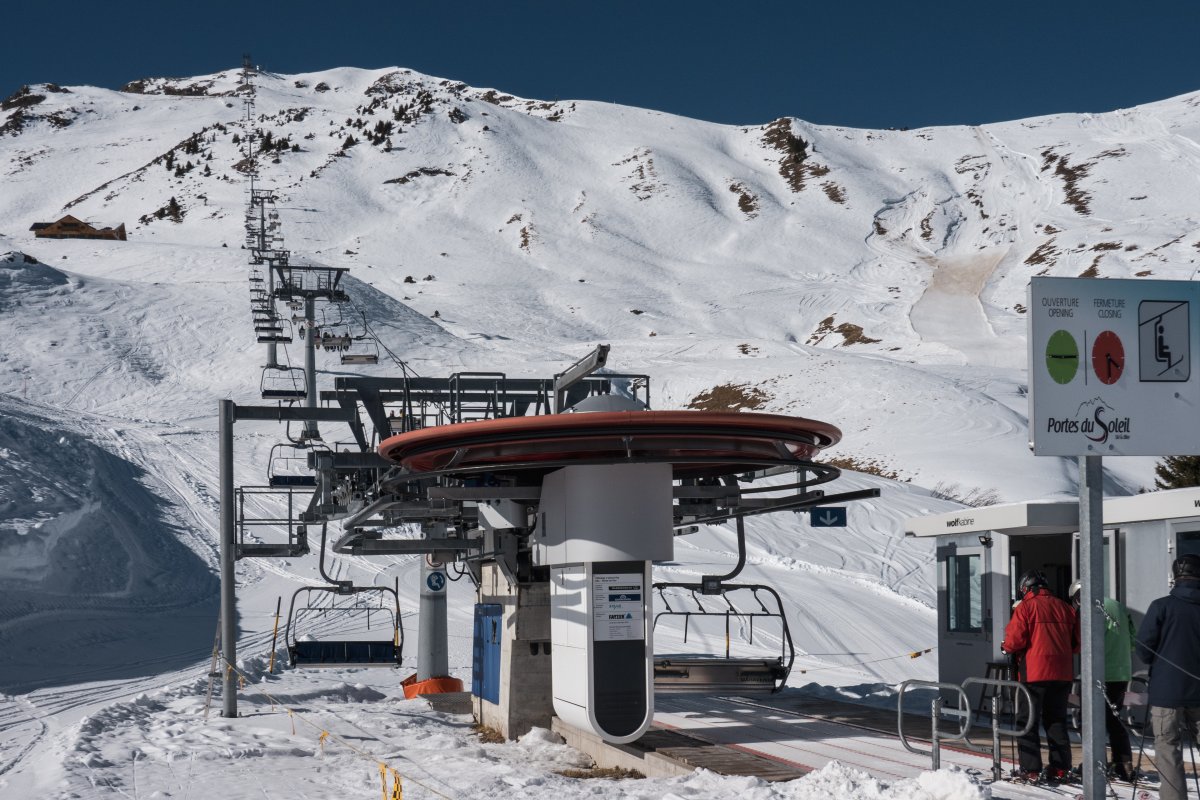Talstation der Sesselbahn En l'Eau-Pointe de l'Eau, Februar 2023