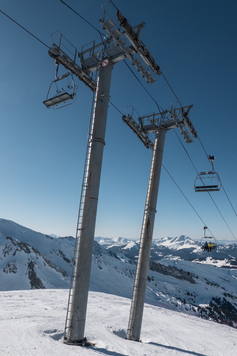 Sesselbahn Brochaux-Pointe des Mossettes, Februar 2023