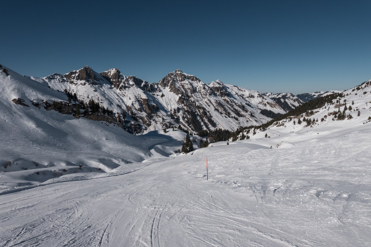 Tovassière-Abfahrt vom Col des Portes du Soleil nach Morgins