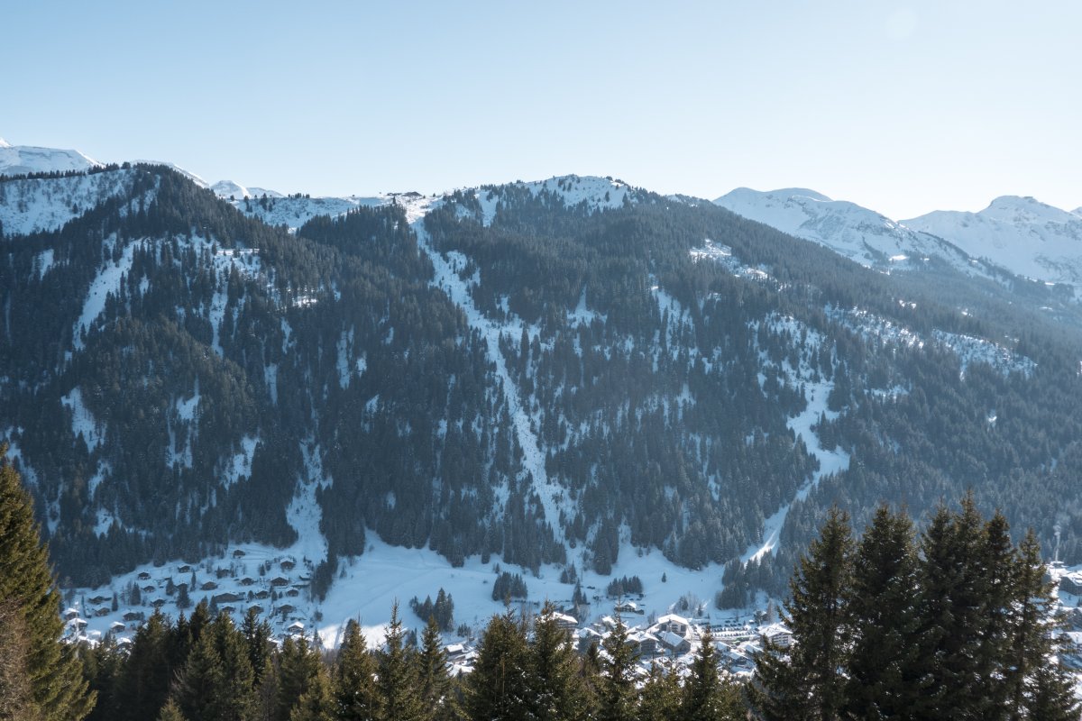 Morgins mit Sesselbahn Morgins-La Foilleuse, Februar 2023