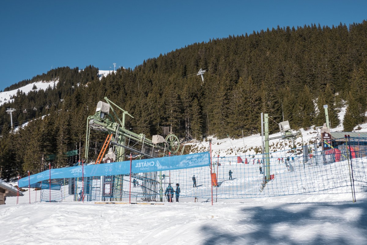 Talstation des Schlepplifts Chermillon, Februar 2023