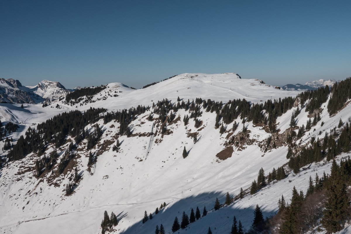 Panorama vom Morclan, Februar 2023