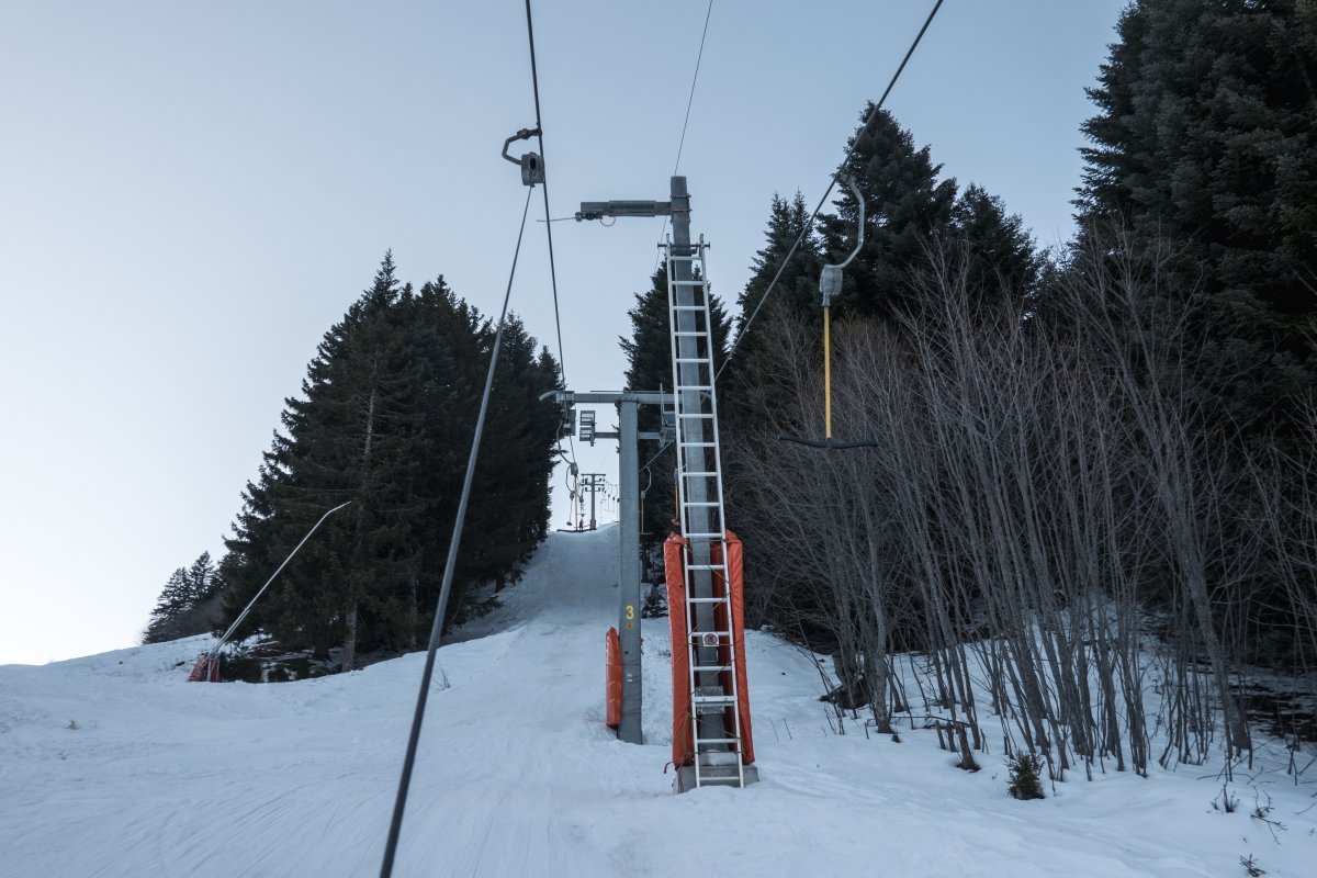 Schlepplift Djeu des Têtes, Februar 2023