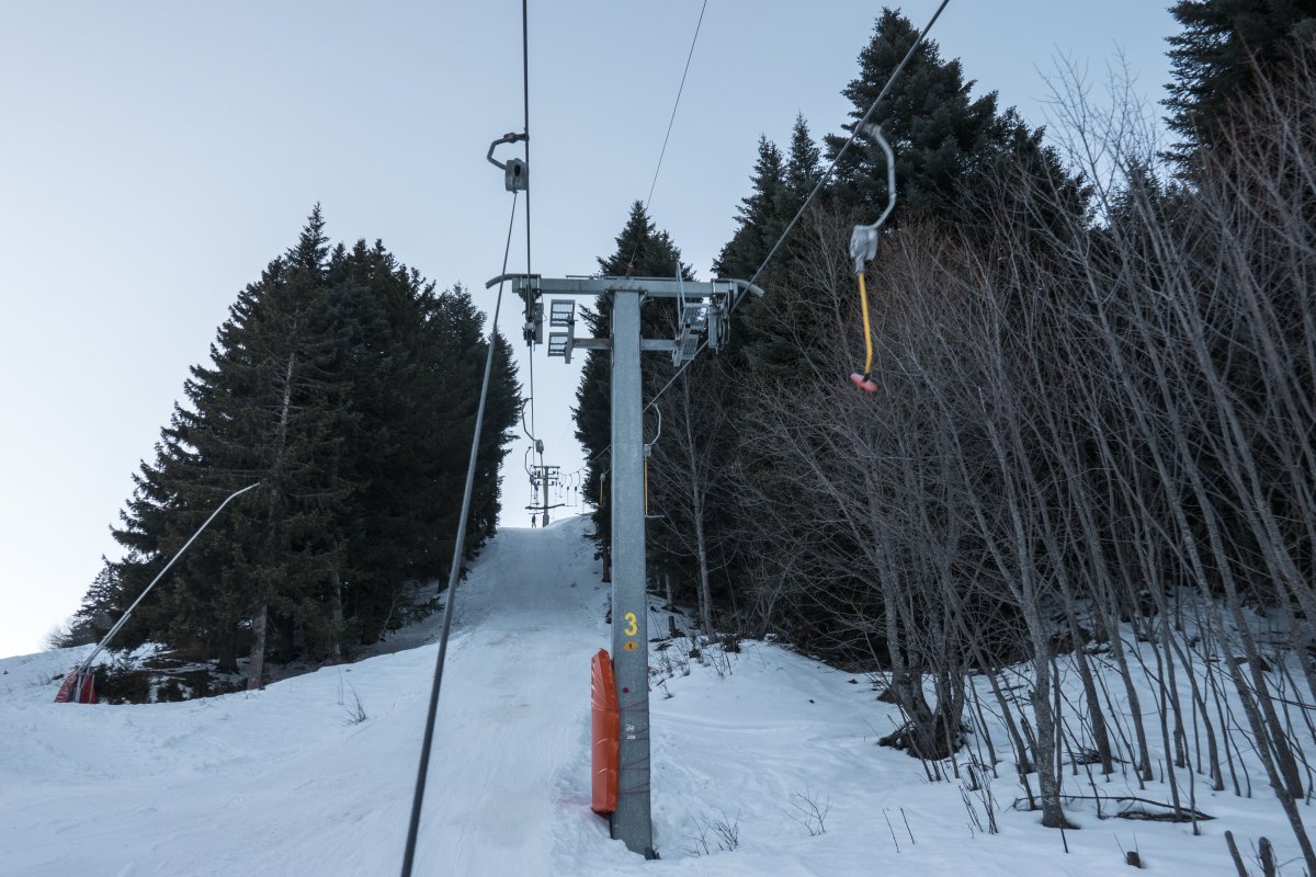 Schlepplift Djeu des Têtes, Februar 2023