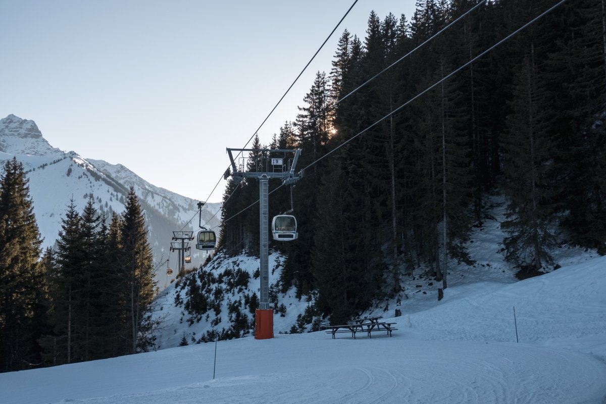 Kabinenbahn La Chapelle-d'Abondance-Panthiaz, Februar 2023