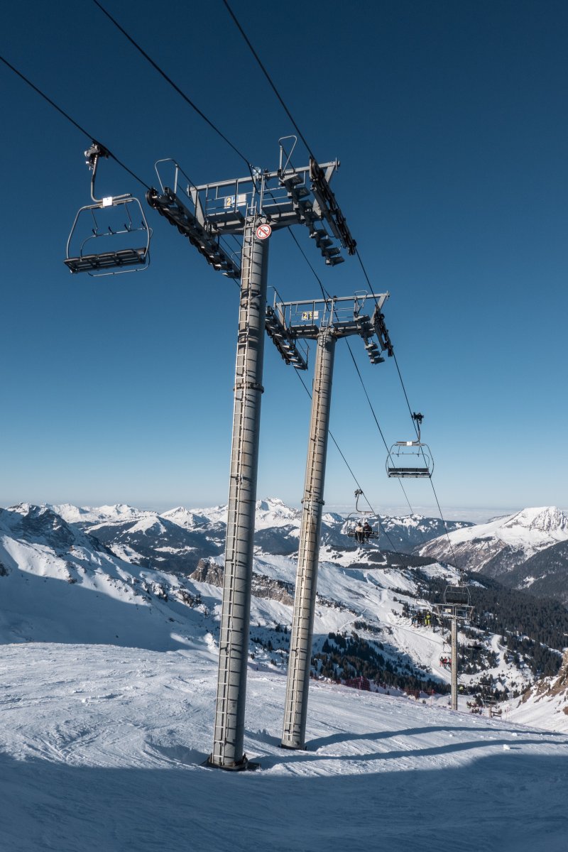 Sesselbahn Brochaux-Pointe des Mossettes, Februar 2023
