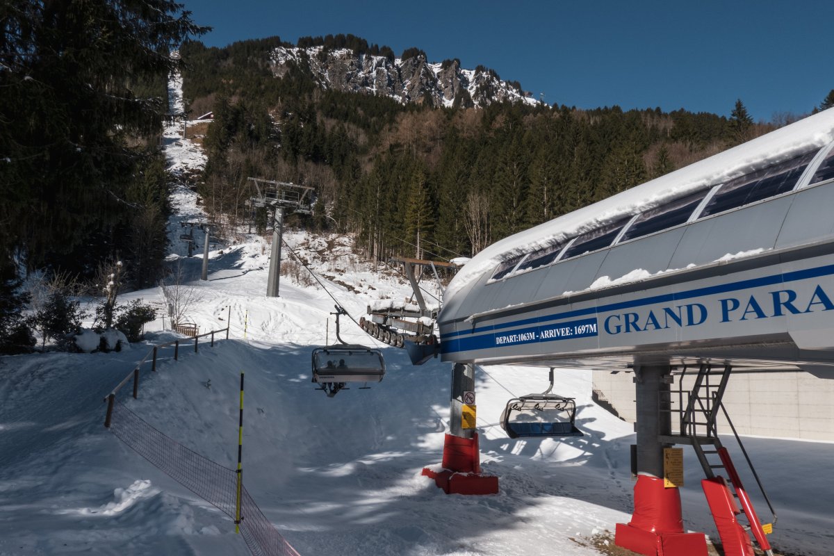 Sesselbahn Grand Paradis als Zubringer von Champéry nach Planachaux