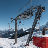 Bergstation des Schlepplifts Sépaya 2, Februar 2023