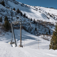 Bergstation des Schlepplifts Sépaya 1, Februar 2023