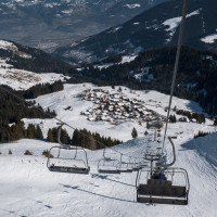 Sesselbahn Champoussin-Aiguille des Champeys, Februar 2023