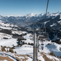 Sesselbahn Champoussin-Aiguille des Champeys, Februar 2023