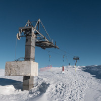 Bergstation des Schlepplifts Porte d'Onnaz, Februar 2023