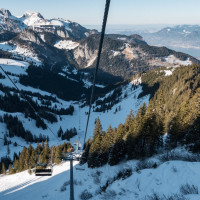 Sesselbahn Plan du Croix-Tête du Tronchey, Februar 2023