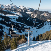 Sesselbahn Plan du Croix-Tête du Tronchey, Februar 2023