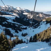 Sesselbahn Plan du Croix-Tête du Tronchey, Februar 2023