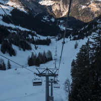 Sesselbahn Plan du Croix-Tête du Tronchey, Februar 2023